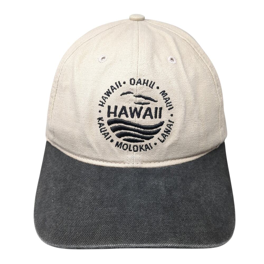 Hawaii Snapback Hat Beige One Size Colorblock Embroidered Outdoor